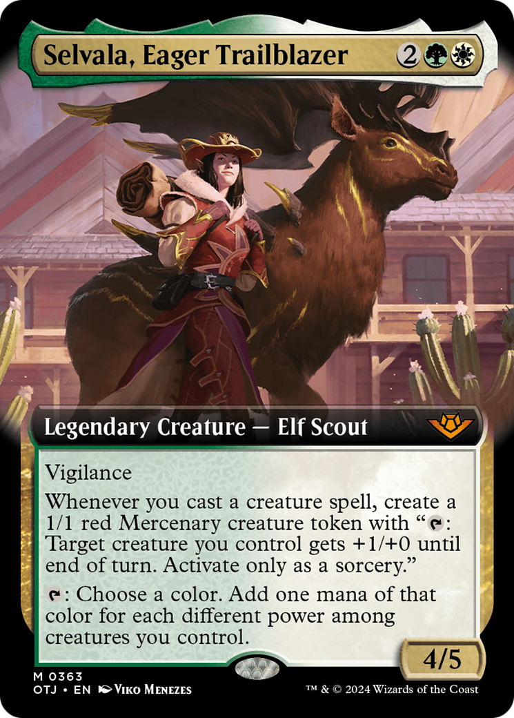 Selvala, Eager Trailblazer (OTJ-363) - Outlaws of Thunder Junction: (Extended Art) - Premium MTG Single from Wizards of the Coast - Just $0.58! Shop now at Game Crave Tournament Store