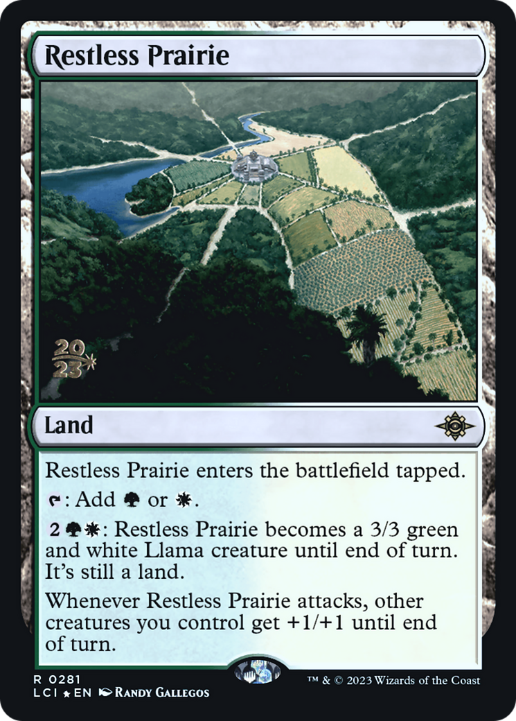 Restless Prairie (PLCI-281S) - The Lost Caverns of Ixalan Promos Foil - Premium MTG Single from Wizards of the Coast - Just $0.58! Shop now at Game Crave Tournament Store