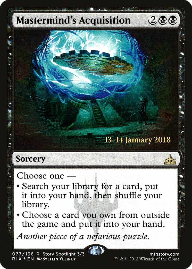 Mastermind's Acquisition (PRIX-77S) - Rivals of Ixalan Promos Foil