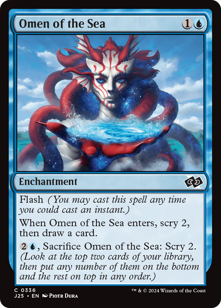 Omen of the Sea (J25-336) - Foundations Jumpstart - Premium MTG Single from Wizards of the Coast - Just $0.25! Shop now at Game Crave Tournament Store