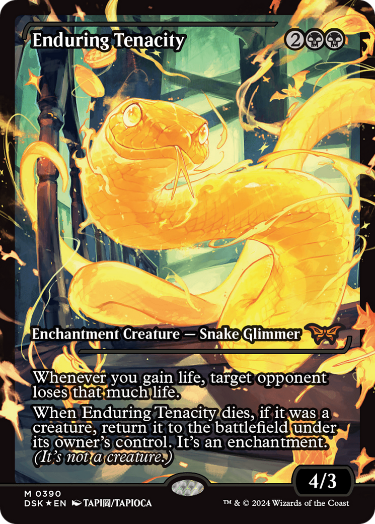 Enduring Tenacity (DSK-390) - Duskmourn: House of Horror: (Showcase) Foil - Premium MTG Single from Wizards of the Coast - Just $22.70! Shop now at Game Crave Tournament Store