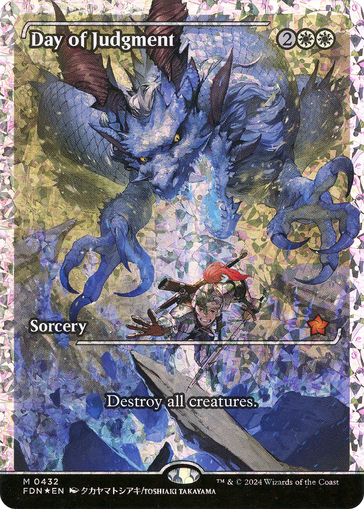 Day of Judgment (FDN-432) - Foundations: (borderless, Showcase) Foil - Premium MTG Single from Wizards of the Coast - Just $73.13! Shop now at Game Crave Tournament Store