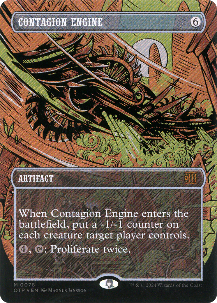 Contagion Engine (OTP-078) - Breaking News (Borderless) Foil - Premium MTG Single from Wizards of the Coast - Just $15.71! Shop now at Game Crave Tournament Store