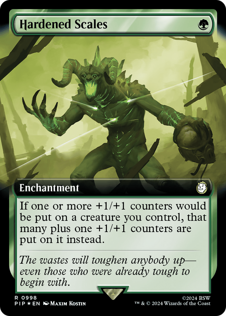 Hardened Scales (PIP-998) - Fallout: (Extended Art) Foil - Premium MTG Single from Wizards of the Coast - Just $5.54! Shop now at Game Crave Tournament Store
