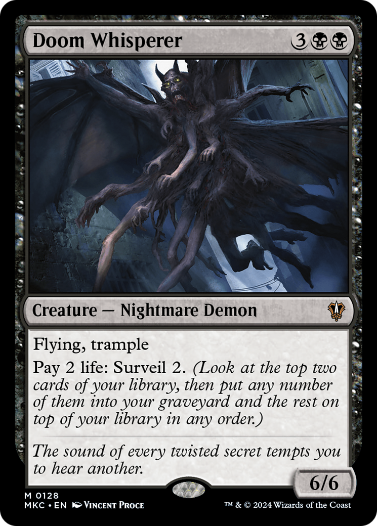 Doom Whisperer (MKC-128) - Murders at Karlov Manor Commander - Premium MTG Single from Wizards of the Coast - Just $1! Shop now at Game Crave Tournament Store