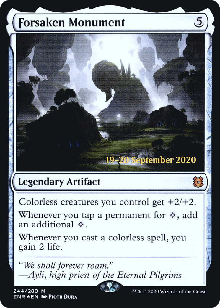 Forsaken Monument (PZNR-244S) - Zendikar Rising Promos Foil