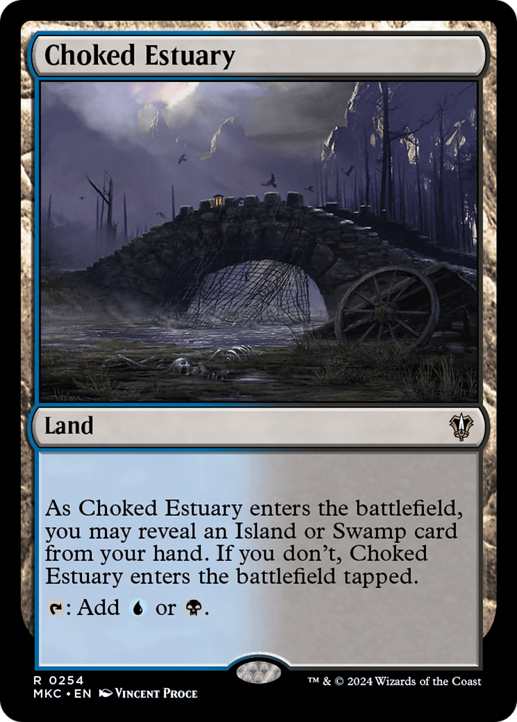 Choked Estuary (MKC-254) - Murders at Karlov Manor Commander - Premium MTG Single from Wizards of the Coast - Just $0.25! Shop now at Game Crave Tournament Store