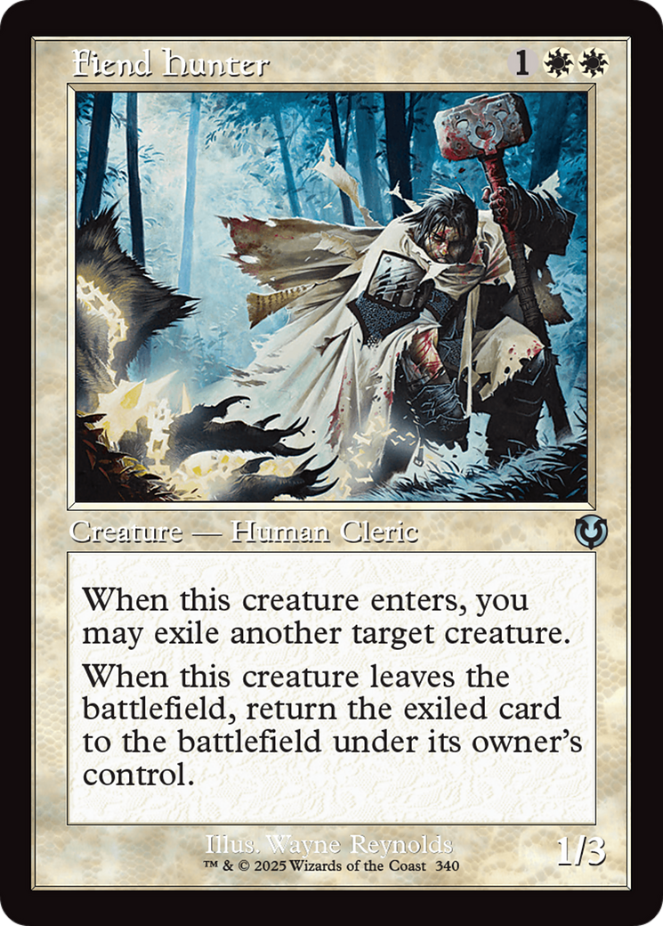 Game Crave Tournament Store - Fiend Hunter (Retro Frame) (-340) - Innistrad Remastered Game Crave Tournament Store - Fiend Hunter (Retro Frame) (-340) - Innistrad Remastered