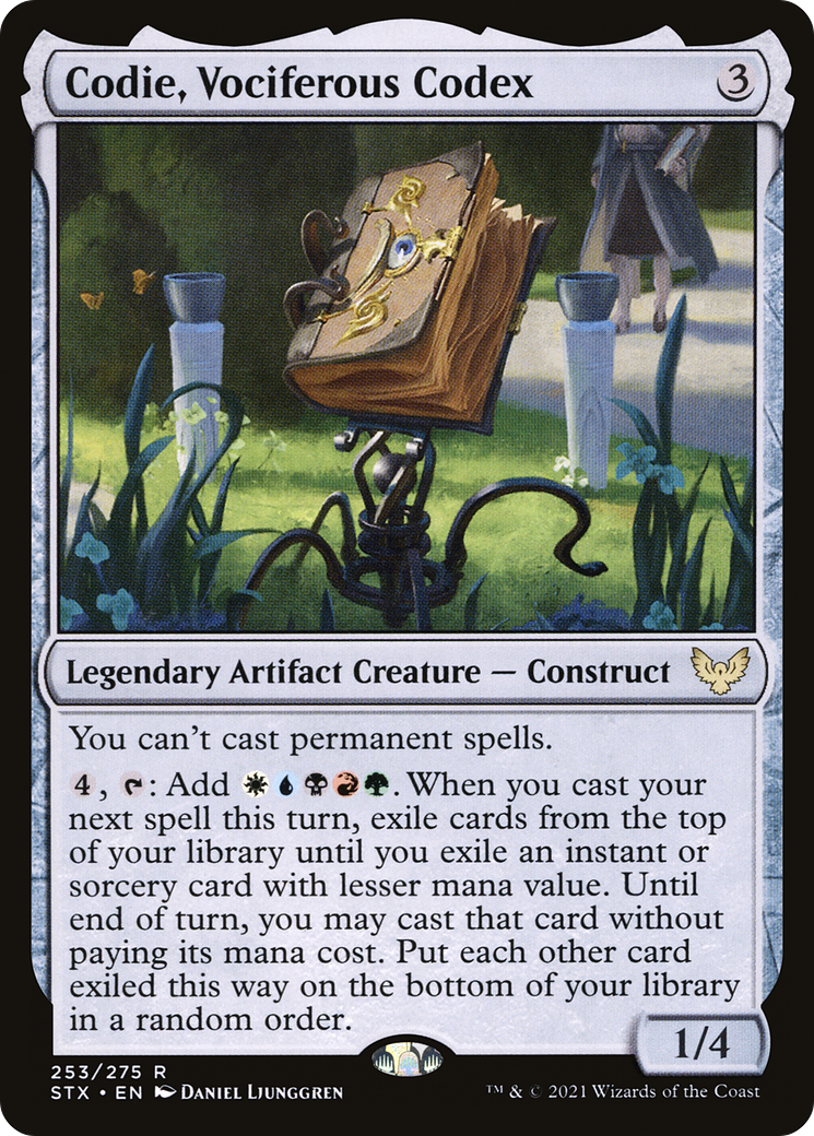 Codie, Vociferous Codex (STX-253) - Strixhaven: School of Mages - Premium MTG Single from Wizards of the Coast - Just $0.25! Shop now at Game Crave Tournament Store
