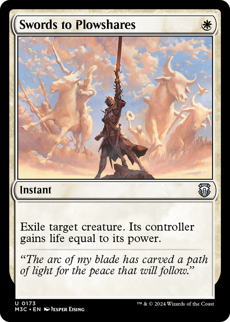 Swords to Plowshares (M3C-173) - Modern Horizons 3 Commander Foil - Premium MTG Single from Wizards of the Coast - Just $0.88! Shop now at Game Crave Tournament Store