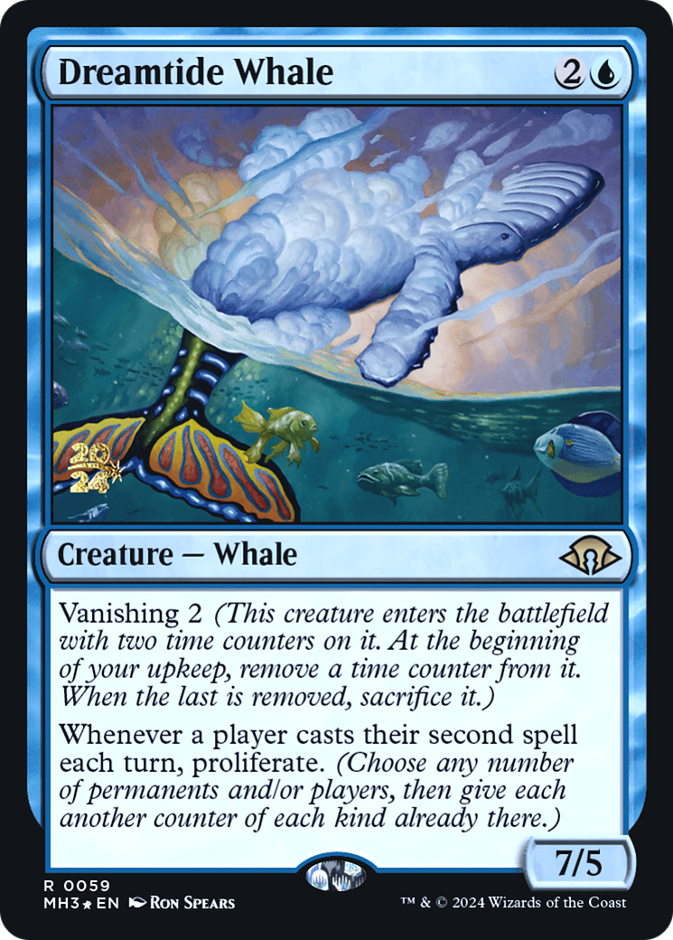 Dreamtide Whale (PMH3-59S) - Modern Horizons 3 Promos Foil - Premium MTG Single from Wizards of the Coast - Just $3.61! Shop now at Game Crave Tournament Store