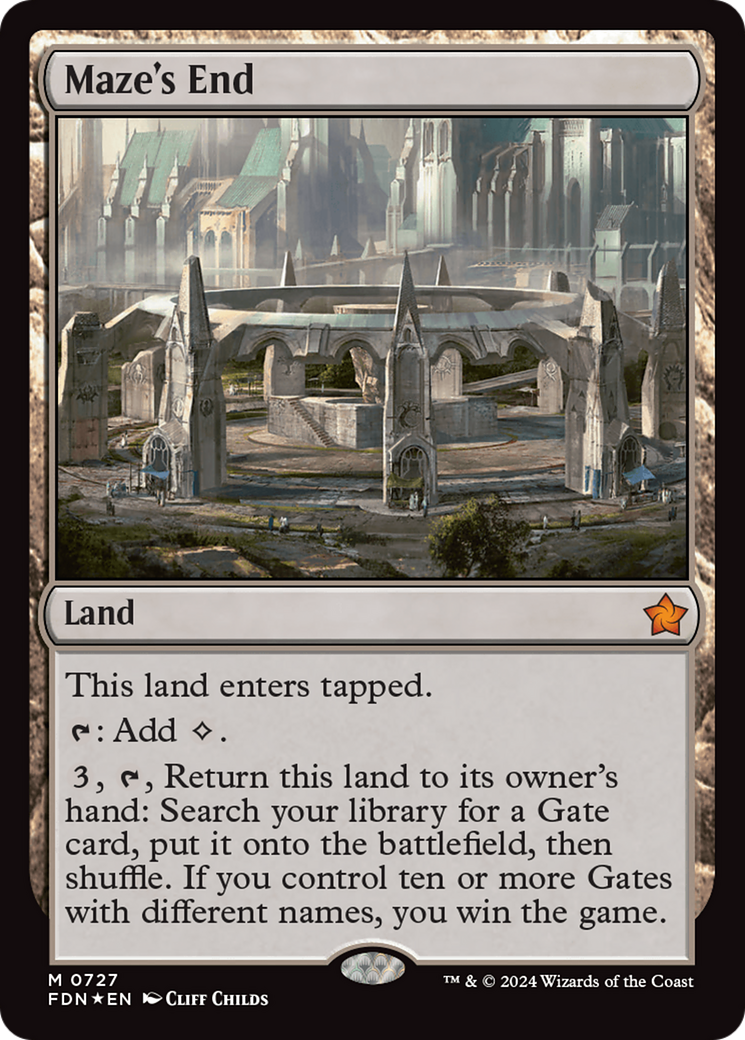 Maze's End (FDN-727) - Foundations Foil - Premium MTG Single from Wizards of the Coast - Just $0.79! Shop now at Game Crave Tournament Store