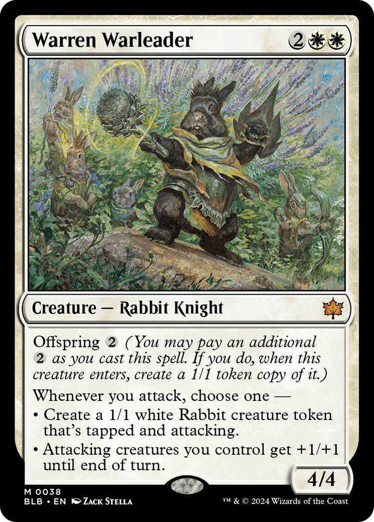 Warren Warleader (BLB-038) - Bloomburrow Foil - Premium MTG Single from Wizards of the Coast - Just $2.78! Shop now at Game Crave Tournament Store