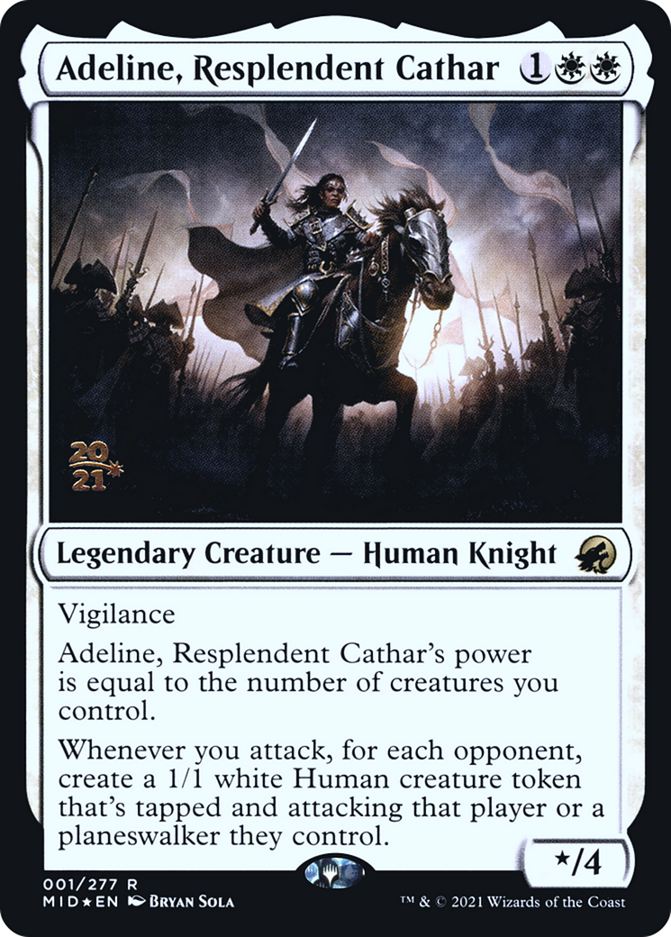 Adeline, Resplendent Cathar (PMID-01S) - Innistrad: Midnight Hunt Promos Foil - Premium MTG Single from Wizards of the Coast - Just $7.92! Shop now at Game Crave Tournament Store