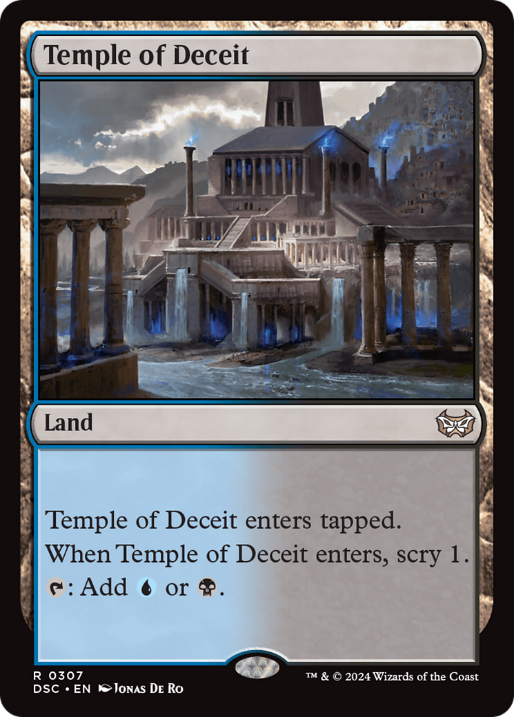 Temple of Deceit (DSC-307) - Duskmourn: House of Horror Commander - Premium MTG Single from Wizards of the Coast - Just $0.25! Shop now at Game Crave Tournament Store