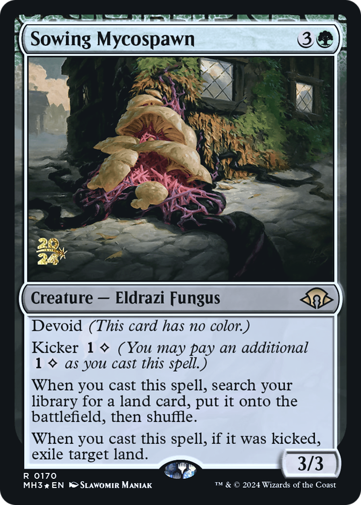 Sowing Mycospawn (PMH3-170S) - Modern Horizons 3 Promos Foil - Premium MTG Single from Wizards of the Coast - Just $5.30! Shop now at Game Crave Tournament Store
