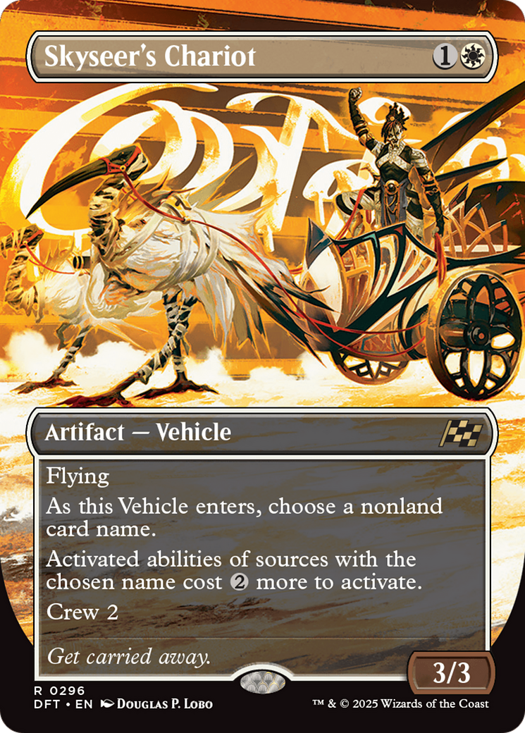 Skyseer's Chariot (Borderless) (DFT-296) - Aetherdrift Foil - Premium MTG Single from Wizards of the Coast - Just $0.08! Shop now at Game Crave Tournament Store