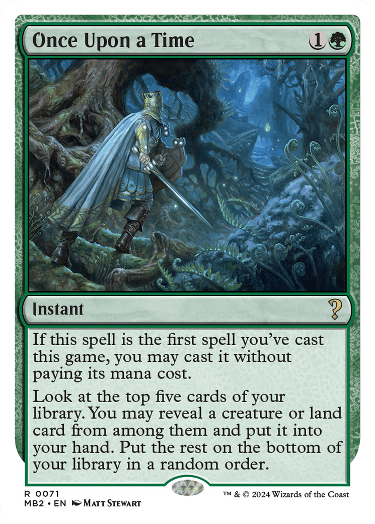 Once Upon a Time (MB2-071) - Mystery Booster 2 - Premium MTG Single from Wizards of the Coast - Just $0.50! Shop now at Game Crave Tournament Store