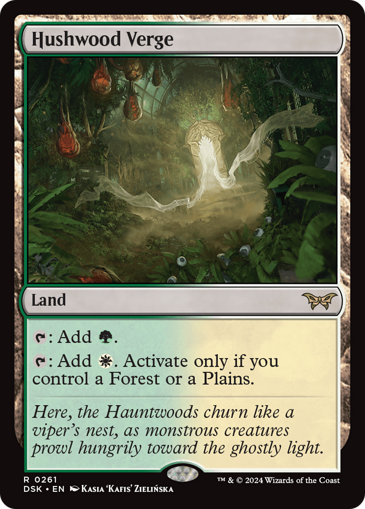 Hushwood Verge (DSK-261) - Duskmourn: House of Horror - Premium MTG Single from Wizards of the Coast - Just $4.35! Shop now at Game Crave Tournament Store