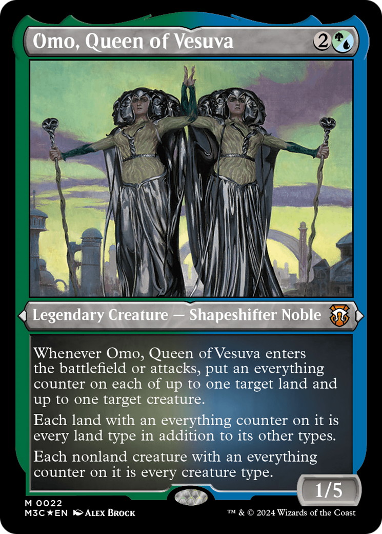 Omo, Queen of Vesuva (M3C-022) - Modern Horizons 3 Commander Etched Foil - Premium MTG Single from Wizards of the Coast - Just $0.45! Shop now at Game Crave Tournament Store