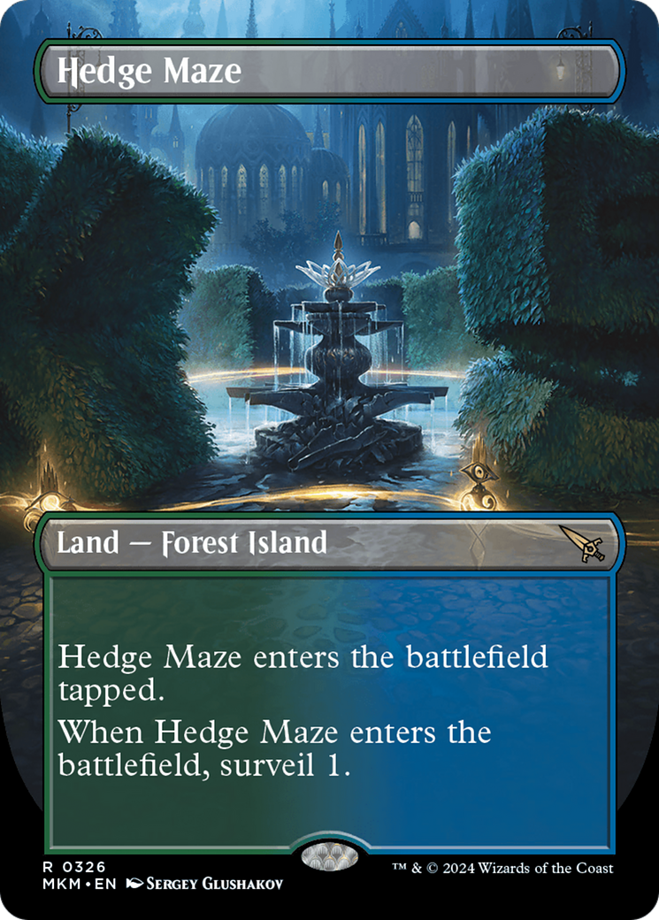 Hedge Maze (MKM-326) - Murders at Karlov Manor (Borderless) Foil - Premium MTG Single from Wizards of the Coast - Just $22.71! Shop now at Game Crave Tournament Store