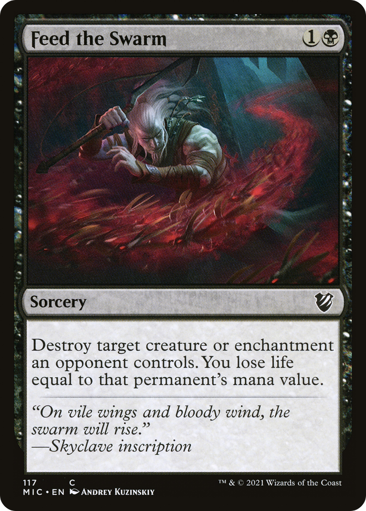 Feed the Swarm (MIC-117) - Midnight Hunt Commander - Premium MTG Single from Wizards of the Coast - Just $0.25! Shop now at Game Crave Tournament Store