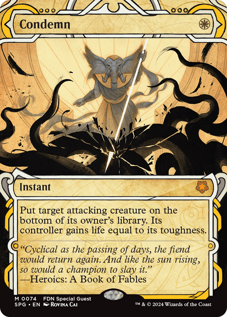 Condemn (SPG-074) - Special Guests: (Showcase) - Premium MTG Single from Wizards of the Coast - Just $0.90! Shop now at Game Crave Tournament Store