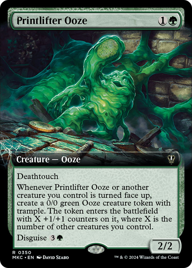 Printlifter Ooze (MKC-350) - Murders at Karlov Manor Commander: (Extended Art) - Premium MTG Single from Wizards of the Coast - Just $0.37! Shop now at Game Crave Tournament Store