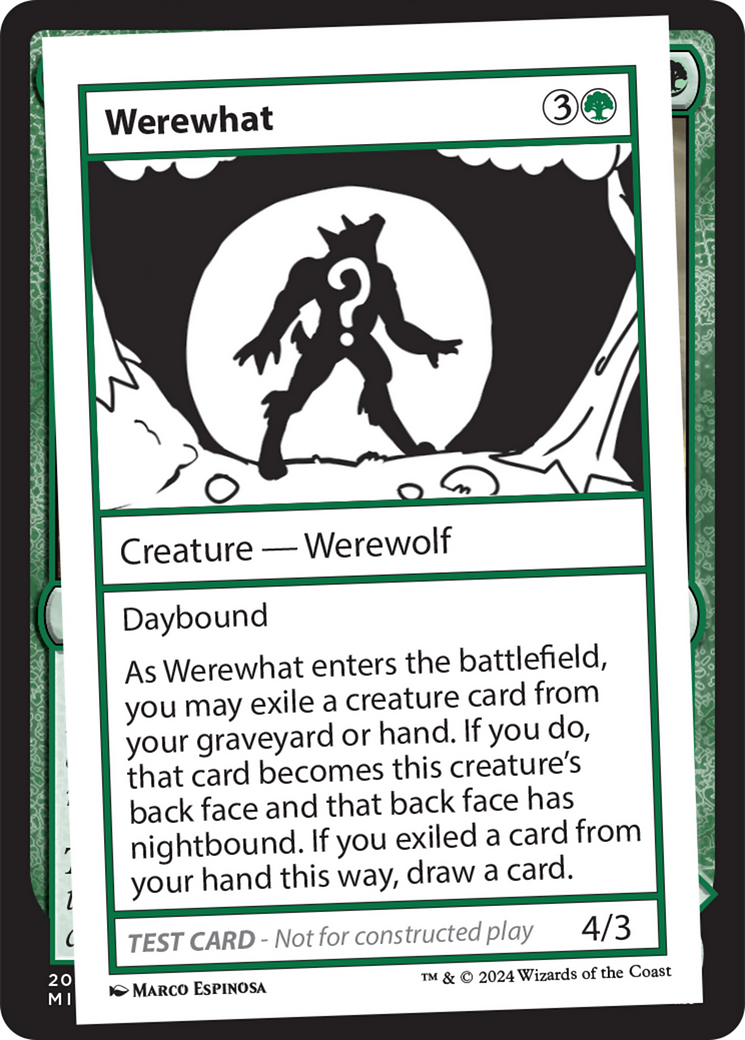 Werewhat (MB2-349) - Mystery Booster 2 - Premium MTG Single from Wizards of the Coast - Just $0.25! Shop now at Game Crave Tournament Store