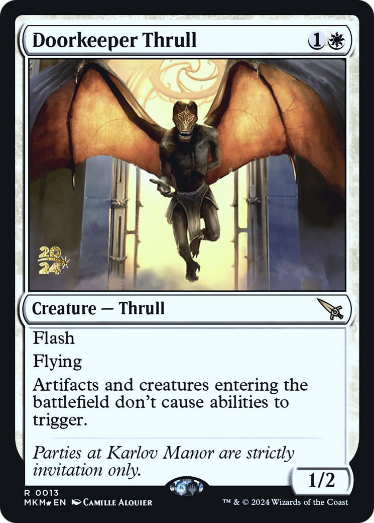 Doorkeeper Thrull (PMKM-13S) - Murders at Karlov Manor Promos Foil - Premium MTG Single from Wizards of the Coast - Just $2.27! Shop now at Game Crave Tournament Store