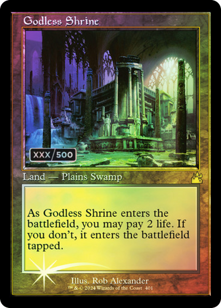 Godless Shrine (RVR-401Z) - Ravnica Remastered Foil - Premium MTG Single from Wizards of the Coast - Just $1600! Shop now at Game Crave Tournament Store