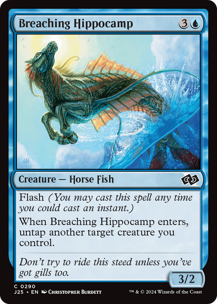Breaching Hippocamp (J25-290) - Foundations Jumpstart - Premium MTG Single from Wizards of the Coast - Just $0.25! Shop now at Game Crave Tournament Store