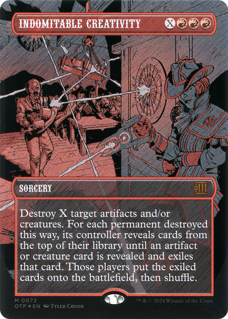 Indomitable Creativity (OTP-072) - Breaking News (Borderless) Foil - Premium MTG Single from Wizards of the Coast - Just $15.42! Shop now at Game Crave Tournament Store