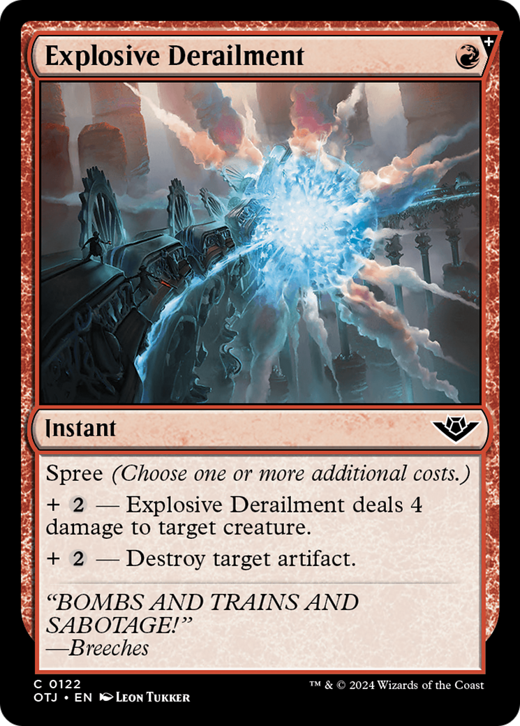 Explosive Derailment (OTJ-122) - Outlaws of Thunder Junction - Premium MTG Single from Wizards of the Coast - Just $0.25! Shop now at Game Crave Tournament Store