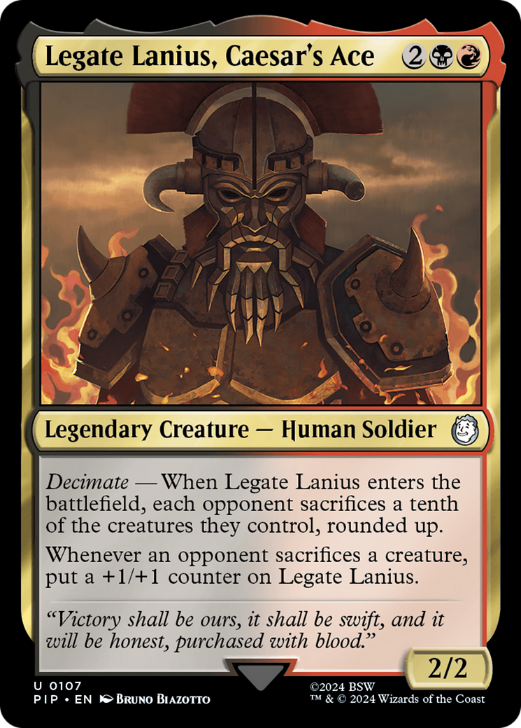 Legate Lanius, Caesar's Ace (PIP-107) - Fallout - Premium MTG Single from Wizards of the Coast - Just $0.25! Shop now at Game Crave Tournament Store