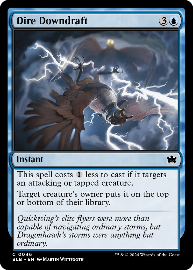 Dire Downdraft (BLB-046) - Bloomburrow - Premium MTG Single from Wizards of the Coast - Just $0.25! Shop now at Game Crave Tournament Store