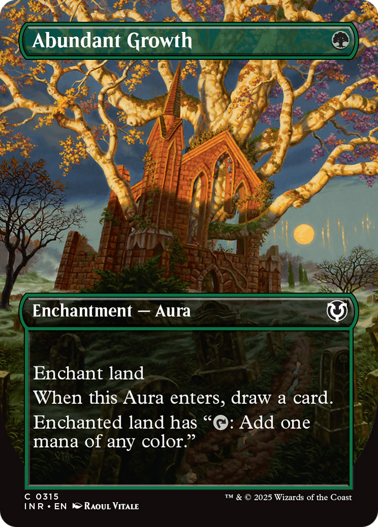 Abundant Growth (Borderless) (-315) - Innistrad Remastered - Premium MTG Single from Wizards of the Coast - Just $0.26! Shop now at Game Crave Tournament Store
