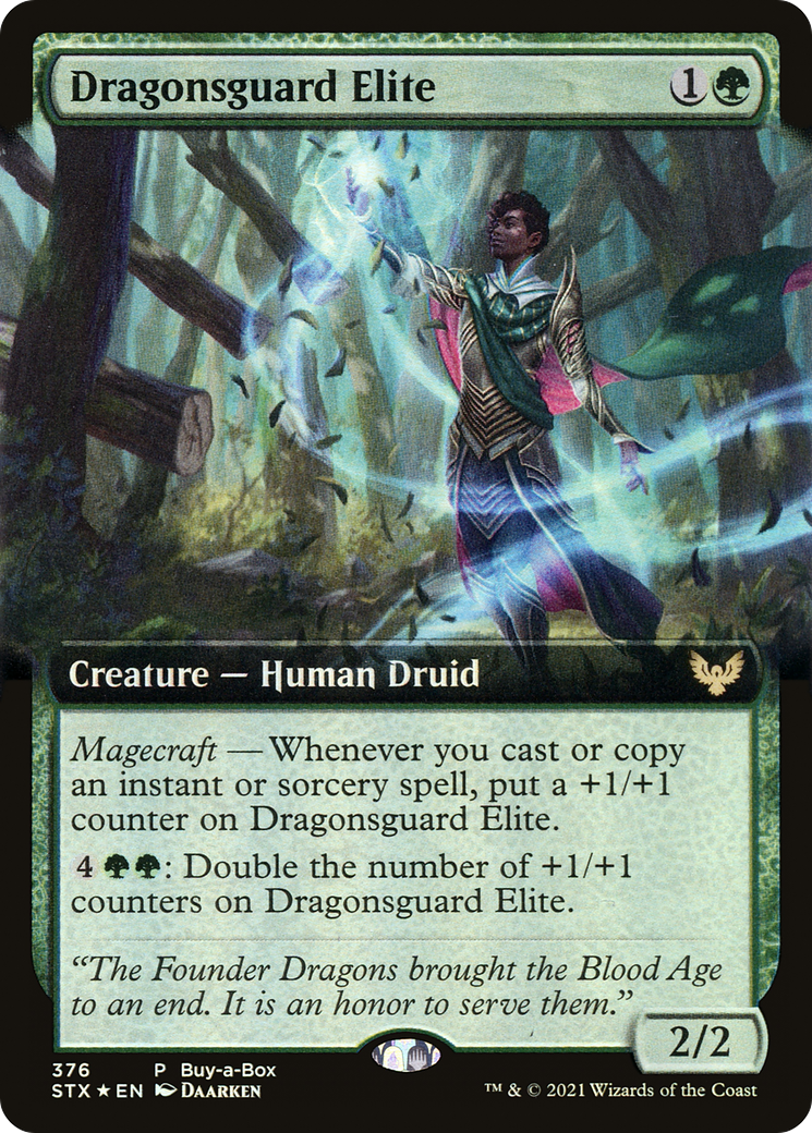 Dragonsguard Elite (STX-376) - Strixhaven: School of Mages: (Extended Art) Foil