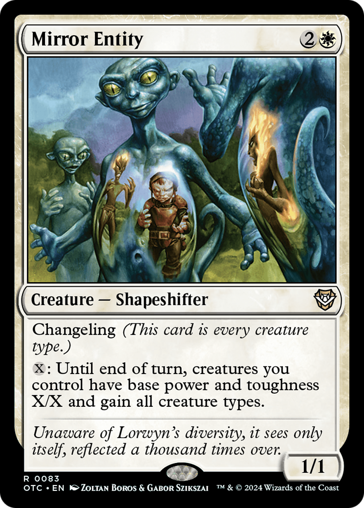 Mirror Entity (OTC-083) - Outlaws of Thunder Junction Commander - Premium MTG Single from Wizards of the Coast - Just $0.33! Shop now at Game Crave Tournament Store