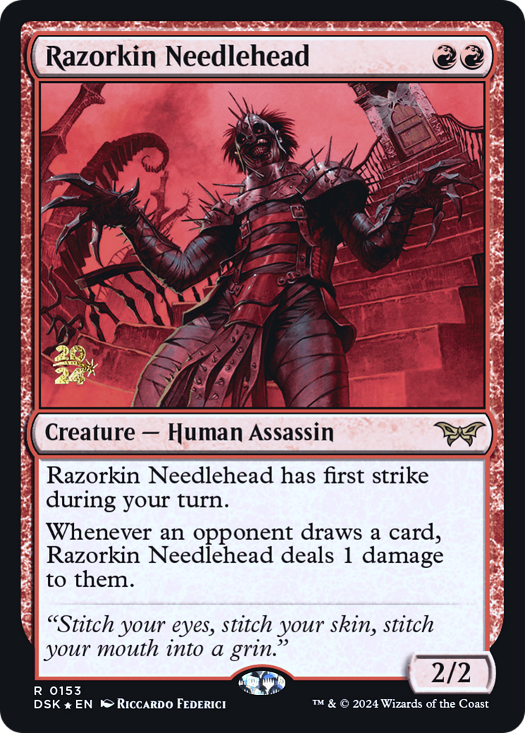 Razorkin Needlehead (PDSK-153S) - Duskmourn: House of Horror Promos Foil - Premium MTG Single from Wizards of the Coast - Just $4.56! Shop now at Game Crave Tournament Store