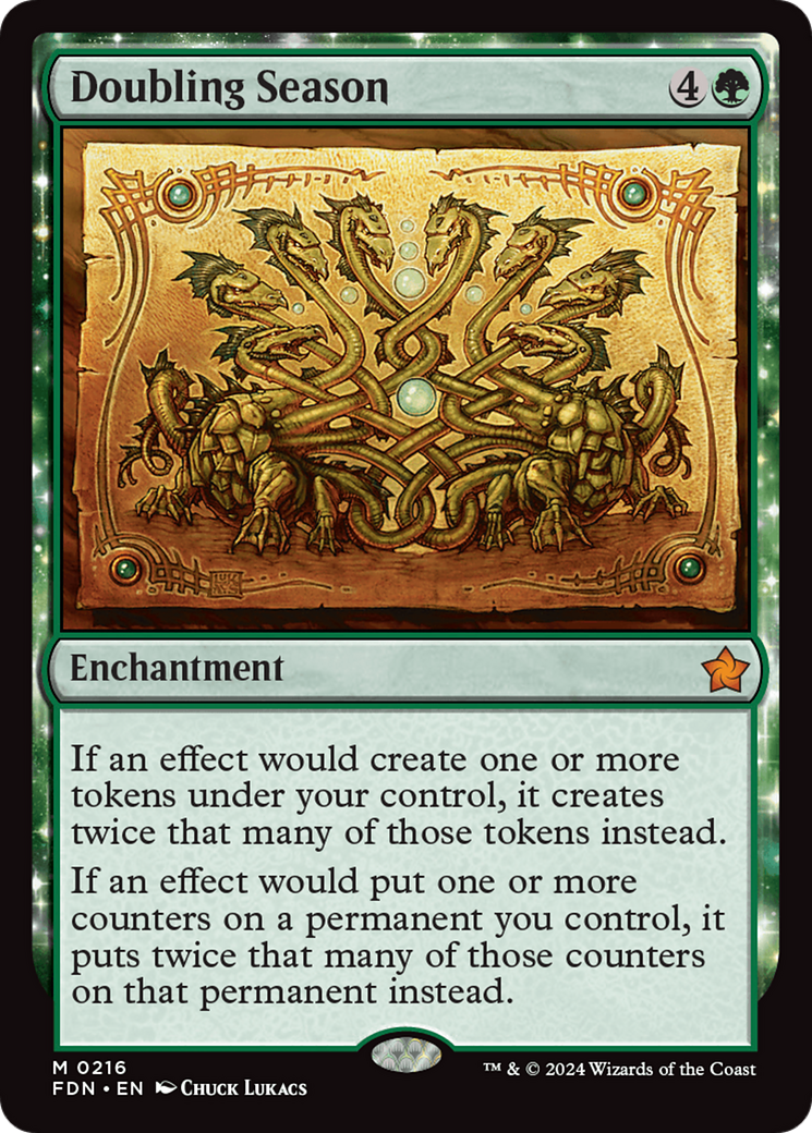 Doubling Season (FDN-216) - Foundations - Premium MTG Single from Wizards of the Coast - Just $21.11! Shop now at Game Crave Tournament Store