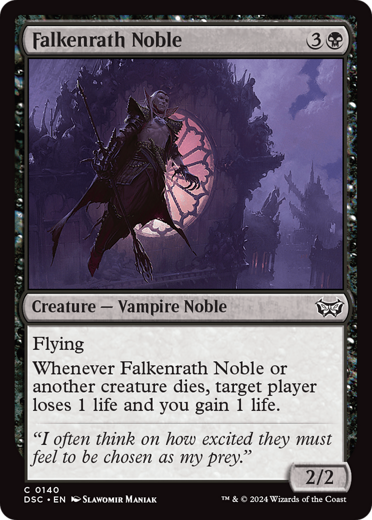 Falkenrath Noble (DSC-140) - Duskmourn: House of Horror Commander - Premium MTG Single from Wizards of the Coast - Just $0.25! Shop now at Game Crave Tournament Store