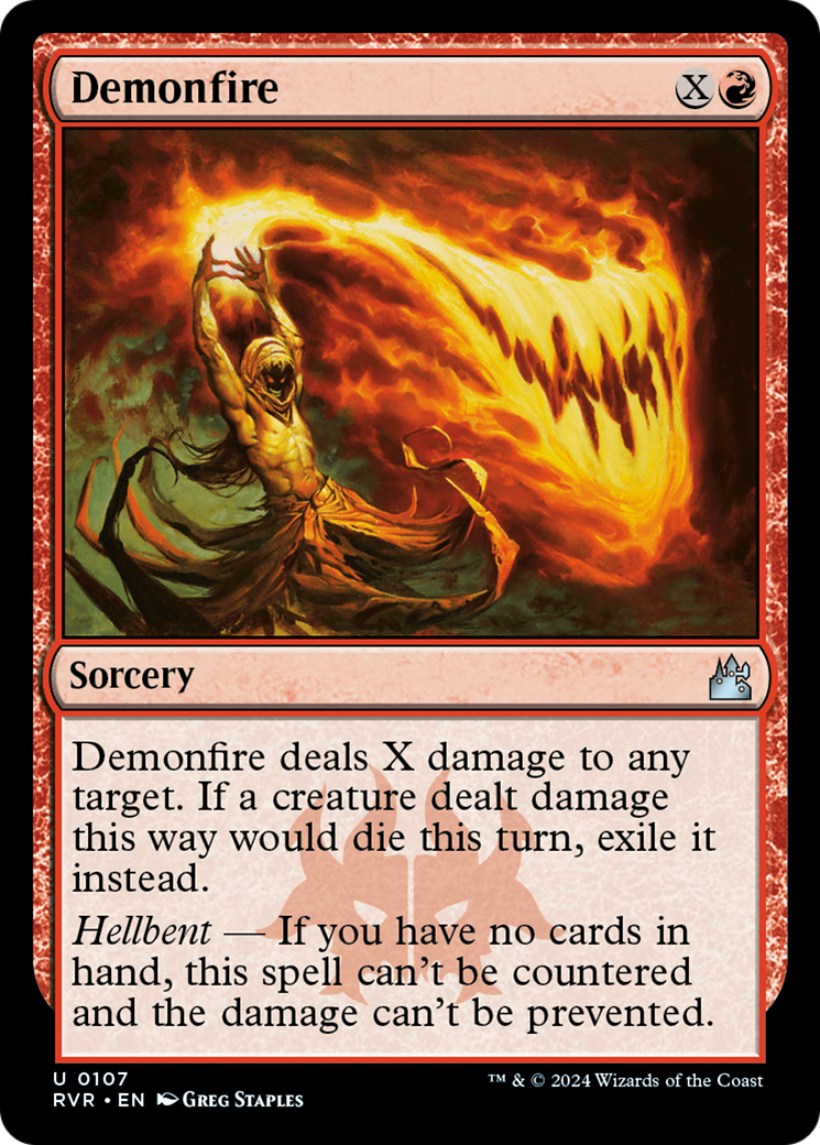 Demonfire (RVR-107) - Ravnica Remastered Foil - Premium MTG Single from Wizards of the Coast - Just $0.25! Shop now at Game Crave Tournament Store