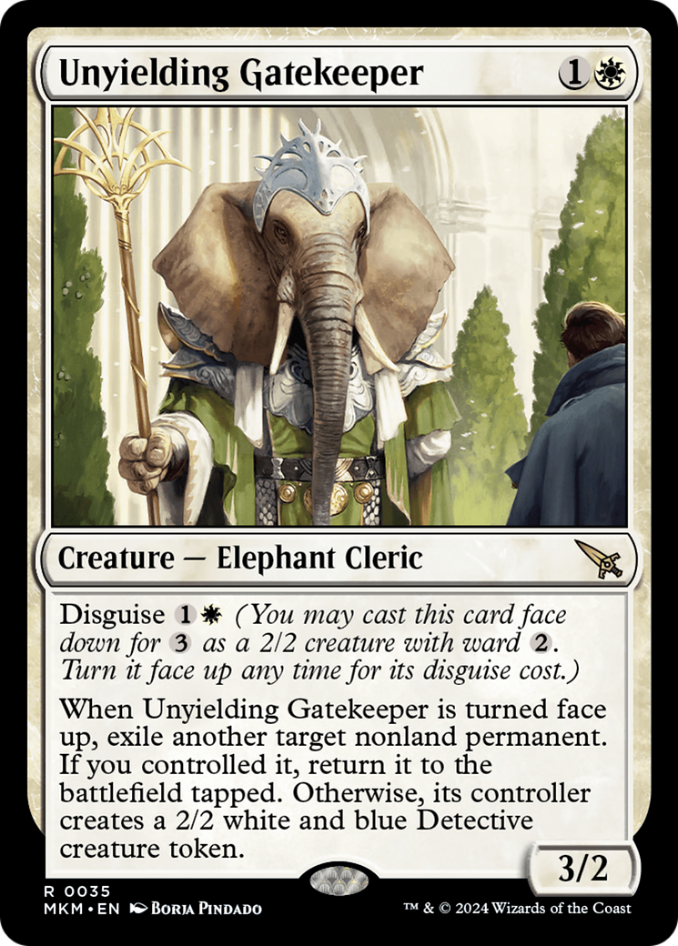 Unyielding Gatekeeper (MKM-035) - Murders at Karlov Manor - Premium MTG Single from Wizards of the Coast - Just $0.26! Shop now at Game Crave Tournament Store