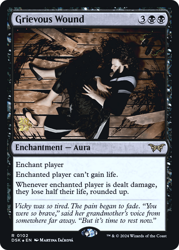 Grievous Wound (PDSK-102S) - Duskmourn: House of Horror Promos Foil - Premium MTG Single from Wizards of the Coast - Just $1.04! Shop now at Game Crave Tournament Store