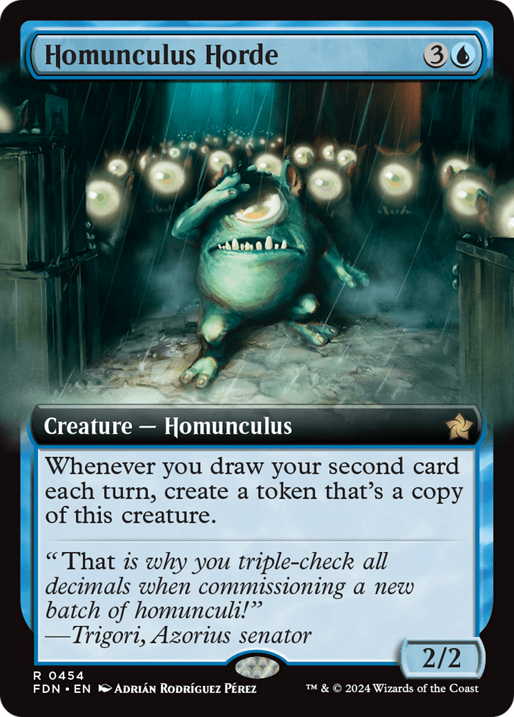 Homunculus Horde (FDN-454) - Foundations: (Extended Art) Foil - Premium MTG Single from Wizards of the Coast - Just $1.18! Shop now at Game Crave Tournament Store