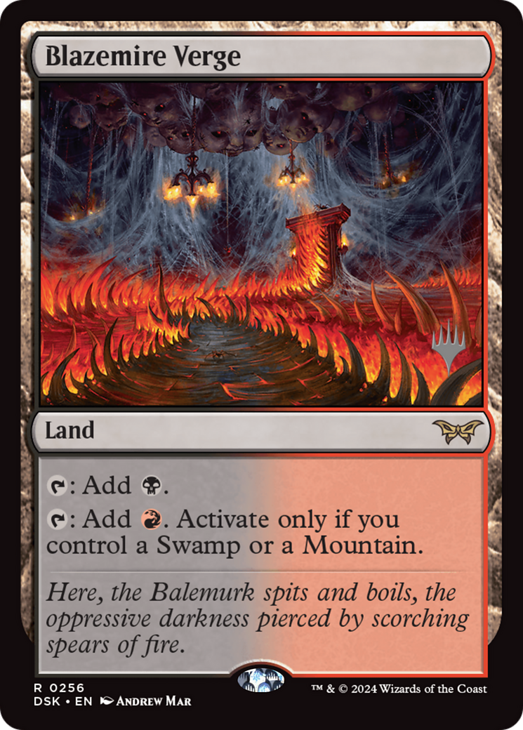 Blazemire Verge (PDSK-256P) - Duskmourn: House of Horror Promos Foil - Premium MTG Single from Wizards of the Coast - Just $5.17! Shop now at Game Crave Tournament Store
