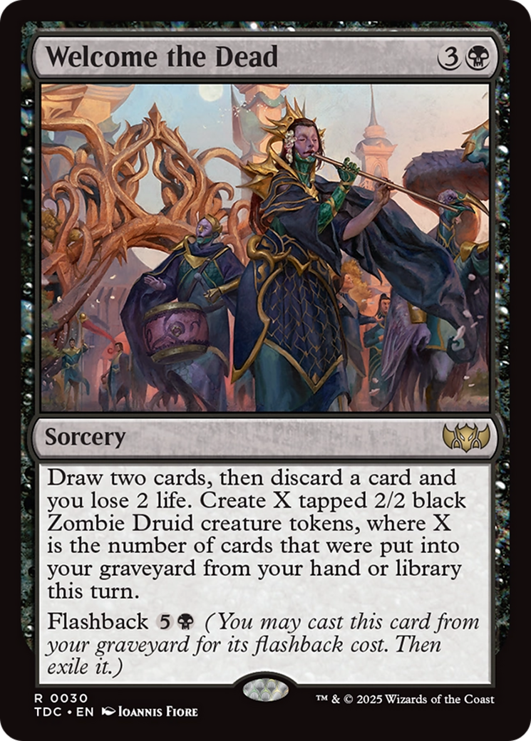 Welcome the Dead (TDC-030) - Tarkir: Dragonstorm Commander - Premium MTG Single from Wizards of the Coast - Just $0.08! Shop now at Game Crave Tournament Store