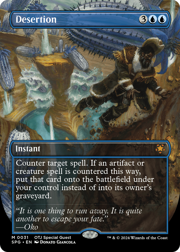 Desertion (SPG-031) - Special Guests (Borderless) - Premium MTG Single from Wizards of the Coast - Just $1.46! Shop now at Game Crave Tournament Store
