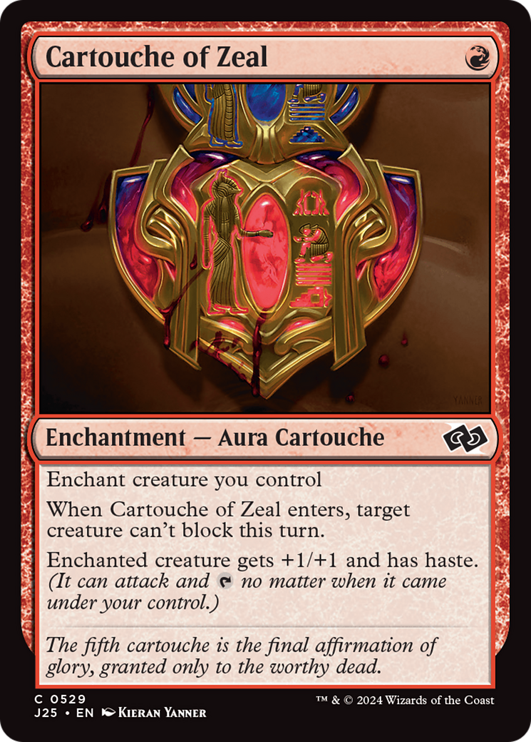 Cartouche of Zeal (J25-529) - Foundations Jumpstart - Premium MTG Single from Wizards of the Coast - Just $0.25! Shop now at Game Crave Tournament Store